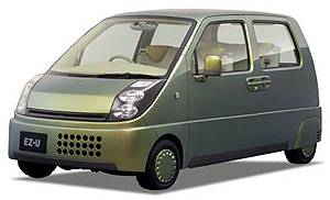 Daihatsu EZ-U
Detta är egentligen inte en bil. Det är prototypen till nästa generation av självgående dammsugare. Korsad med stt strykjärn. Fönstren är till för att man ska se när det är dags att tömma ur dammbehållaren och fylla på vatten.