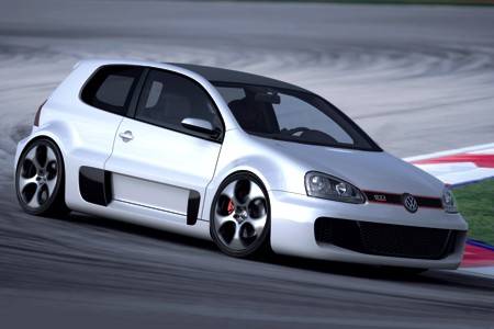 Golf GTI W12 650. Asså en treradig tolvcylindrig motor på 650 HK