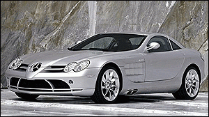 Mercedes SLR
Detta obscena monster ser i all enkelhet ut som en raketdriven gris - Miss Piggy på speed. Pigs in Space! Med stor sannolikhet den fulaste bil Mercedes någonsin byggt.
Tyvärr har det obscena trynet fortplantat sig ner till lill-modellen SLK, så den kvalificerar sig därmed till att vara den näst fulaste bilen Mercedes någonsin byggt.