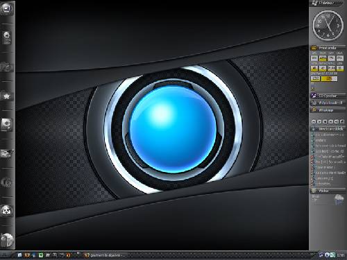 ÄLSKAR mitt tema, använder Windowblinds, Desktop sidebar + Objectdock