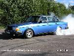 Volvo 240 burnout.