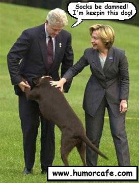 Är det bara jag som misstänker att hunden heter Monica Lewinsky?