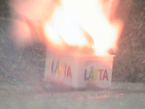 Bara smörpaket sprängning
