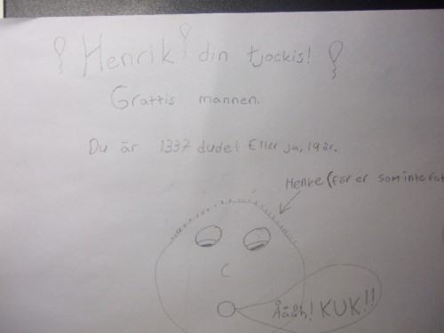 Johan ritade också! :D