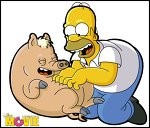 Homer kittlar spider pig