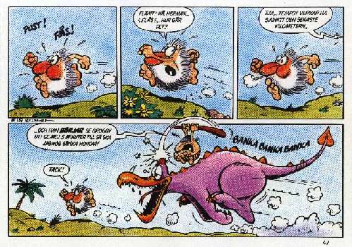 Gammelman joggar.