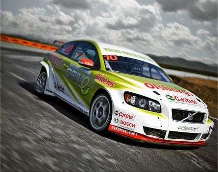 Den nya volvo bilen i Stcc