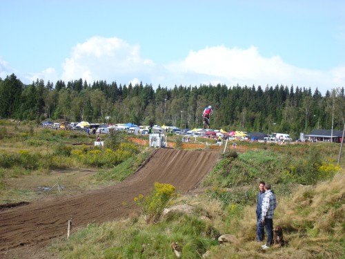 Motorcross-tävling i Ljungby.