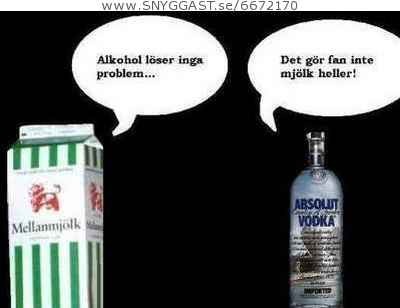 mjölk vs alkohol