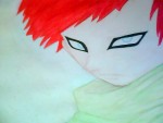 Om det inte syns så är det alltså Gaara från Naruto. Det är roligt att rita honom, coola ögon och rött hår :D Niiceee