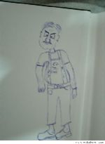 en blandning mellan Adolf hitler och Karl-Alfred... men skulle bli dan "/