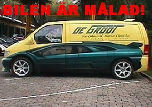 en målad bil
