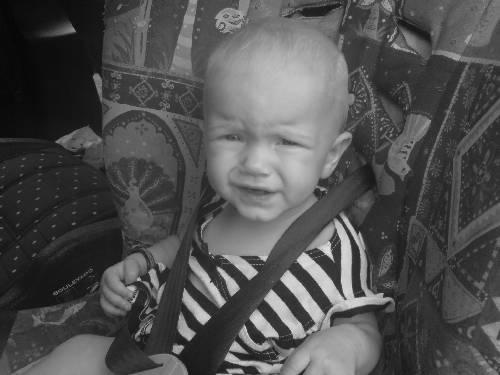 Hilma i sin bilstol=)