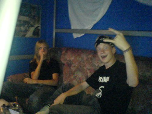 Jag och Linus på fest hos Mange... ^^