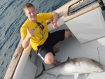 Min Första Amberjack vägde en 13-14 Kg men senare kom STOREBROR!