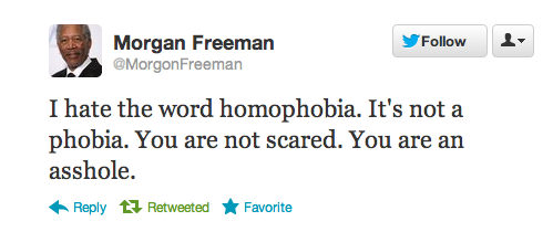 Tweet av Morgan Freeman