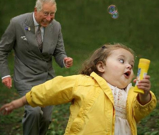 Prins Charles jagar flicka