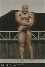 Dansande bodybuilder