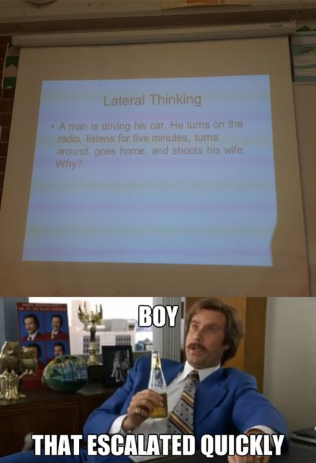 That escalated quickly