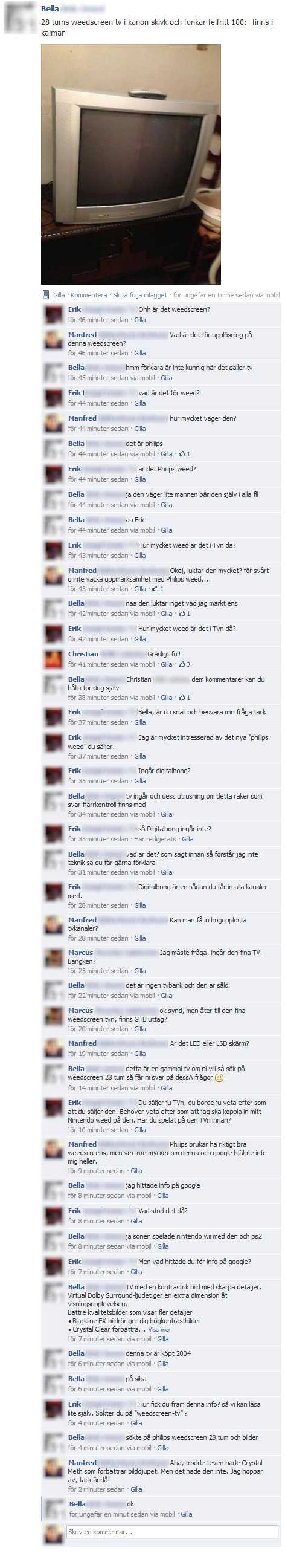 TV-annons på Facebook