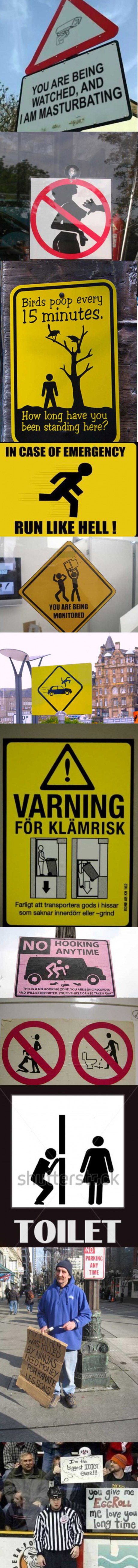 Skumma skyltar!