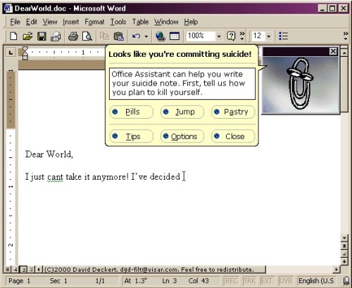 Friendly helper in Word