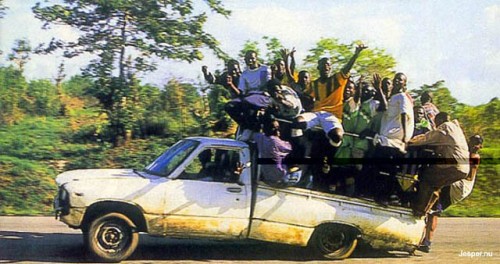 Brist på bilar i Afrika