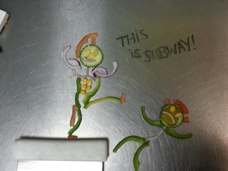 Personalen på Subway har tråkigt