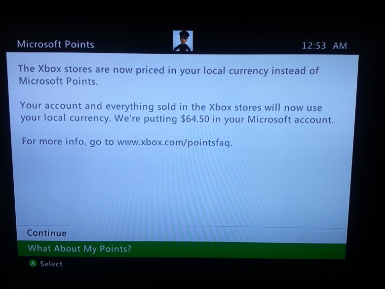 Xbox poäng försvinner