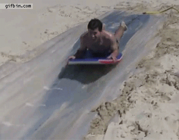 Slip and slide trickshot