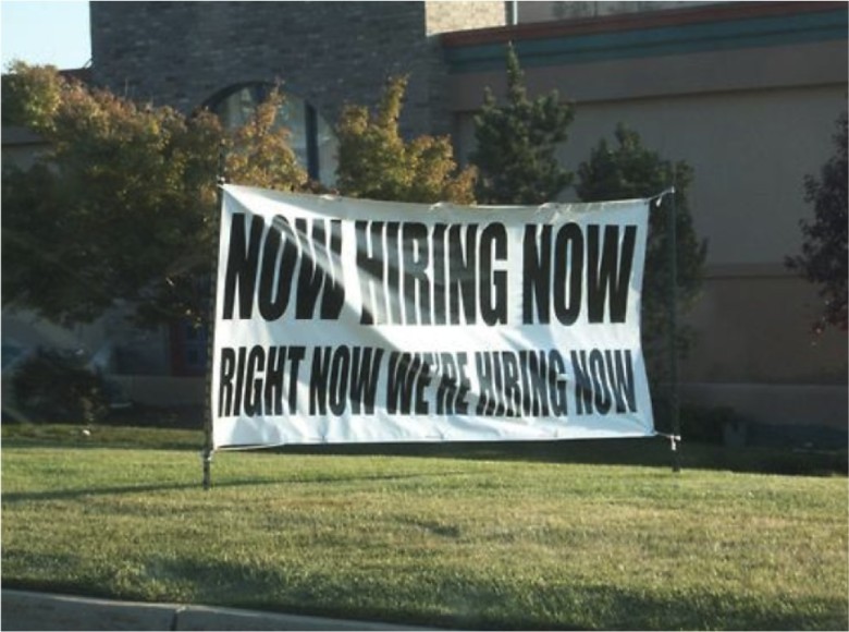 Hiring now, yeah now