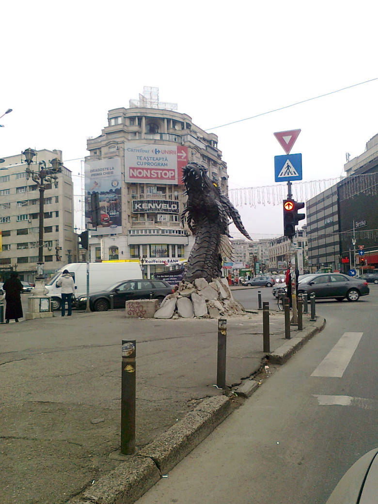 Snygg staty i bukarest
