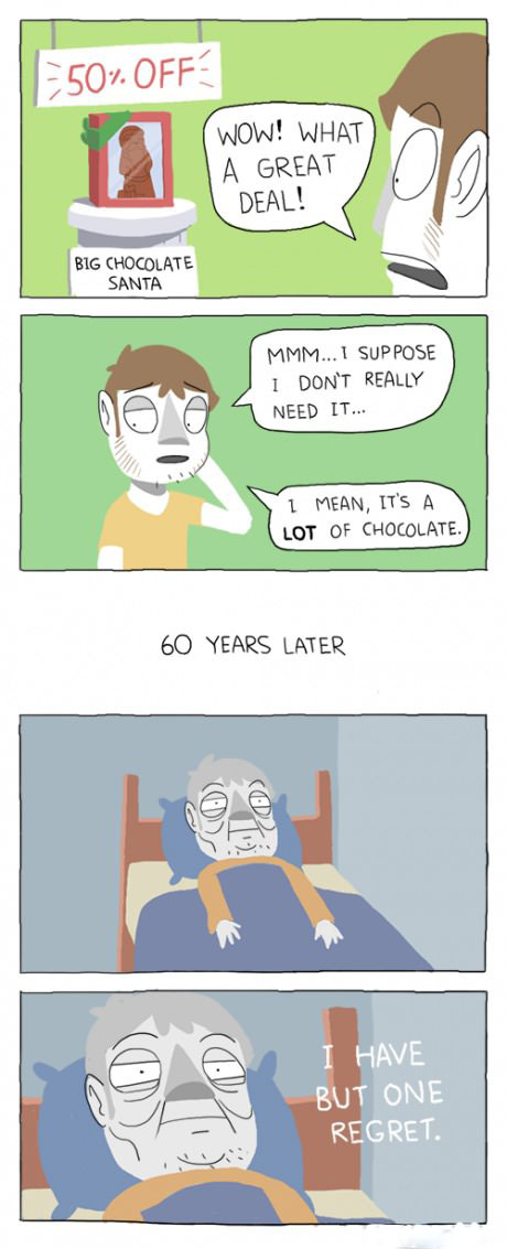 Jag ångrar en sak.