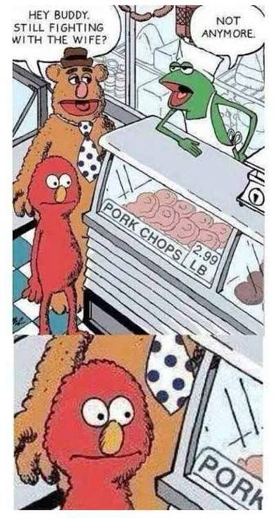 Elmo tänker om lunchen