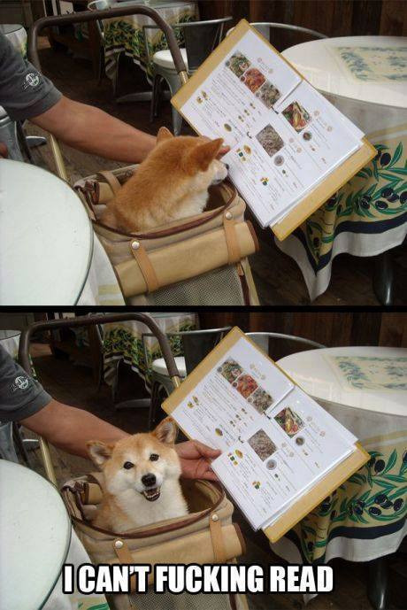 I can't read