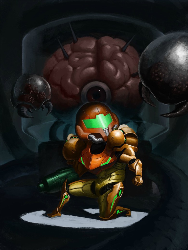 Grym metroid målning
