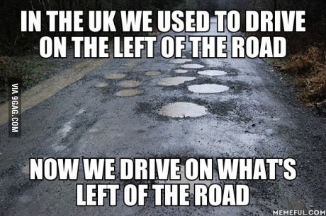 Stackars bilförare i England