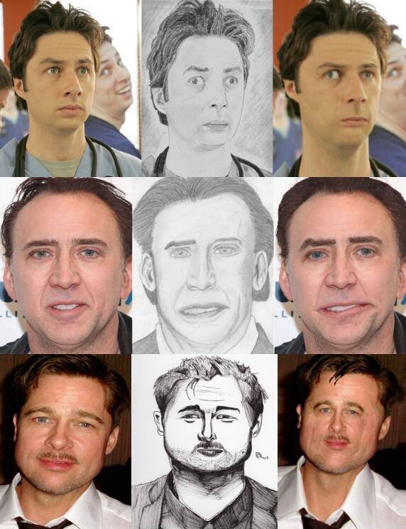 Fan art of celebrities.