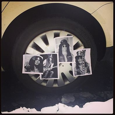 Slashed tire