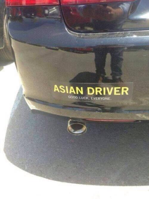 Asian driver