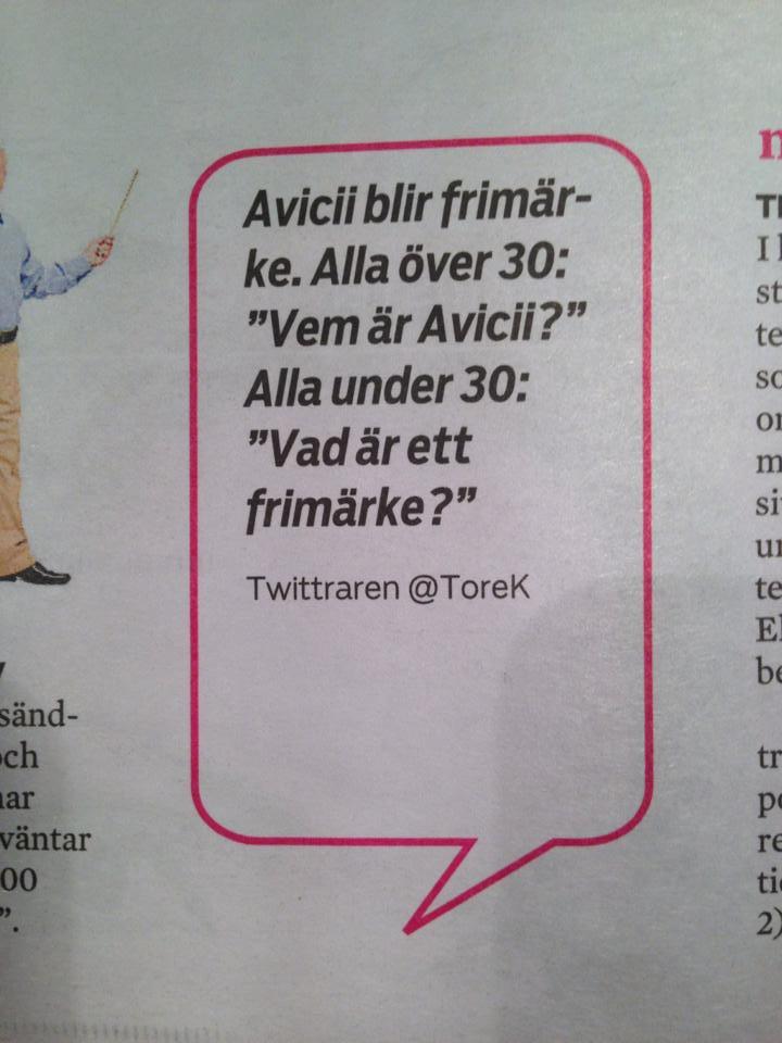 Avicii blir frimärke