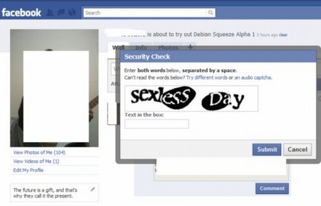 Säkerhetskontroll på Facebook