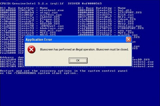 Bluescreen fail