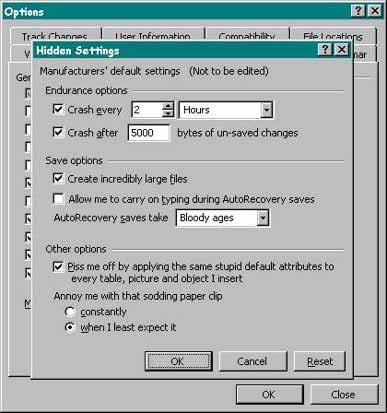 Dolda inställningar i Windows
