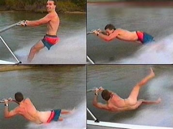 Problem på vattenskidor