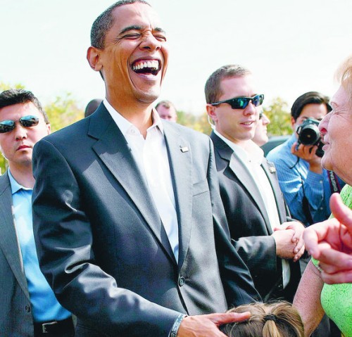 Obama och ung tjej