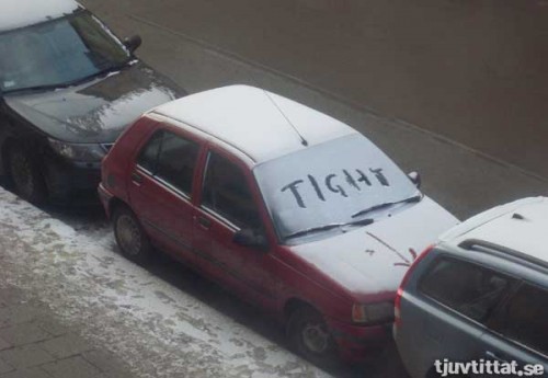 Jobbigt tight parkering