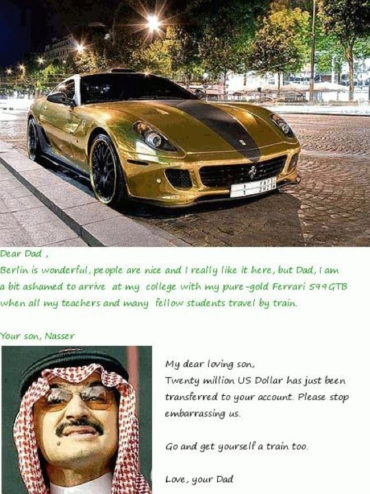 Far, jag skäms över min Ferrari