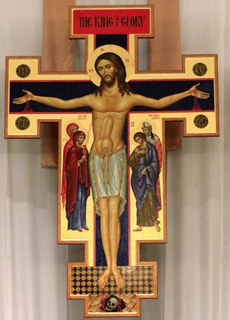 Vad har Jesus på magen?
