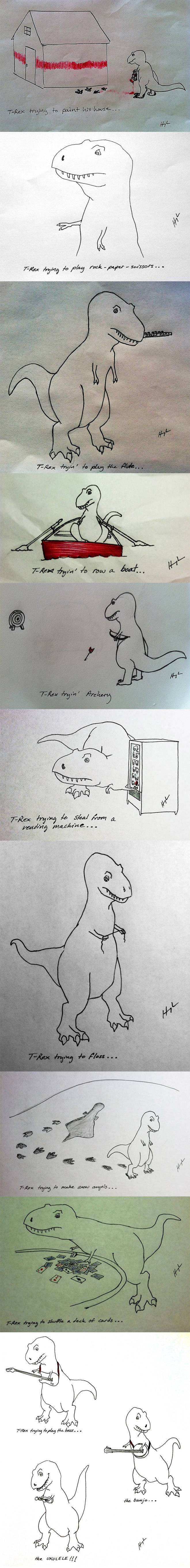 T-rex har det inte lätt